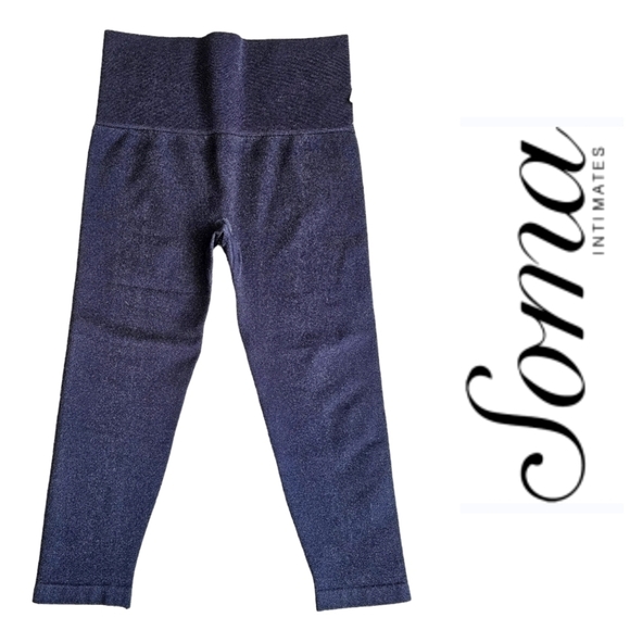SOMA Slimming Denim Crop Legging in Blue Indigo NWT Size Medium - Picture 1 of 7